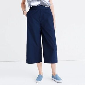 Madewell Navy Blue Mayfield Culotte Wide Leg Minimalist  Pants Size XS